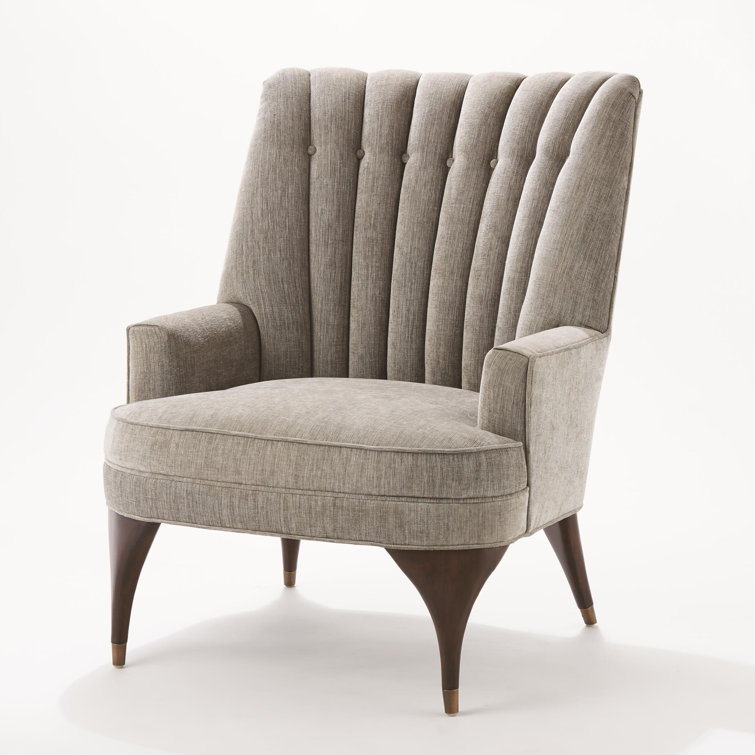 Silversmith Velvet Channel Tufted Accent Chair