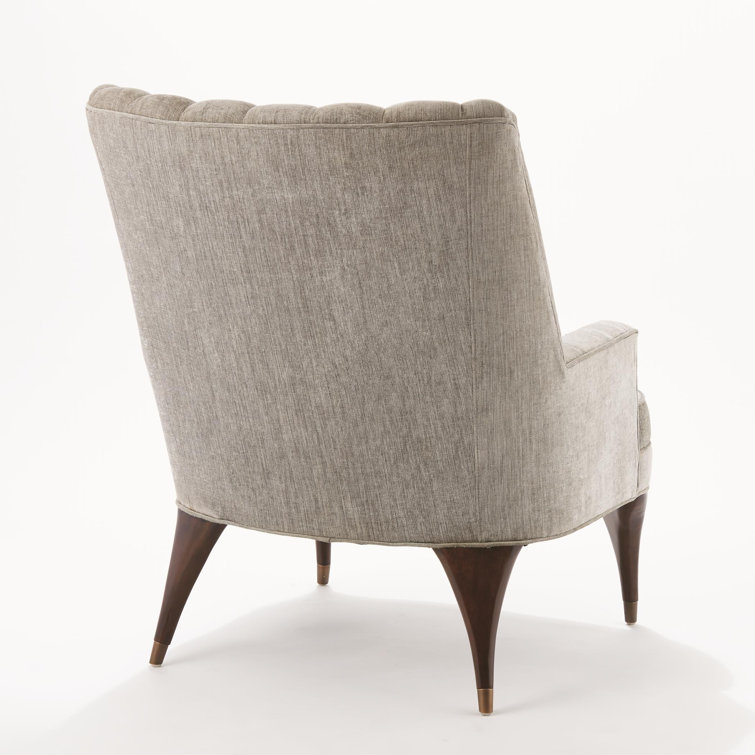 Silversmith Velvet Channel Tufted Accent Chair