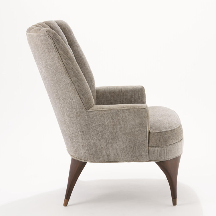 Silversmith Velvet Channel Tufted Accent Chair