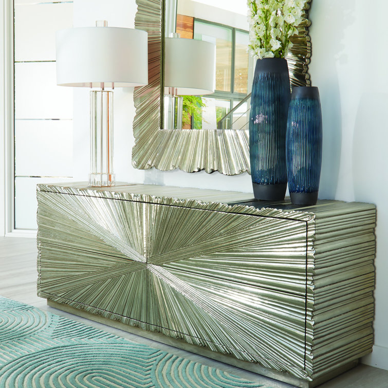 Fluted Nickel Crystal 2-Light Chandelier with White Faux Silk Shade
