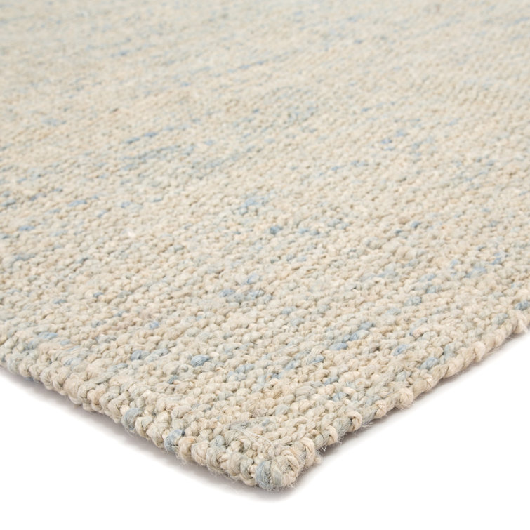 Handmade Blue and White Jute Rectangular Area Rug