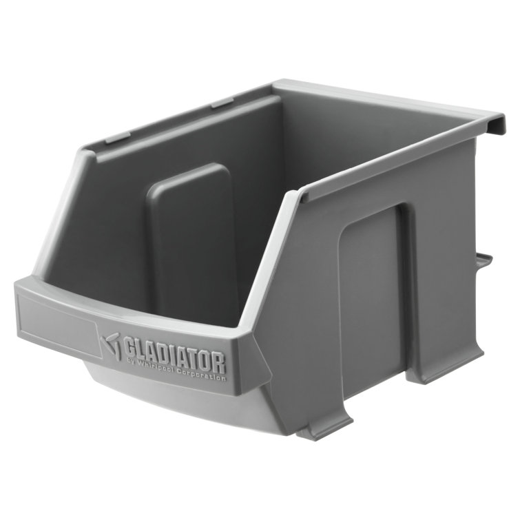 Charcoal Stackable Plastic Storage Bins for Small Items