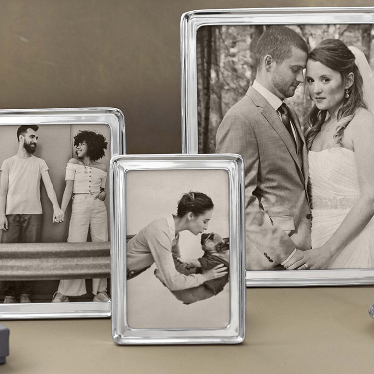 Silver 4x6 Recycled Aluminum Tabletop Picture Frame