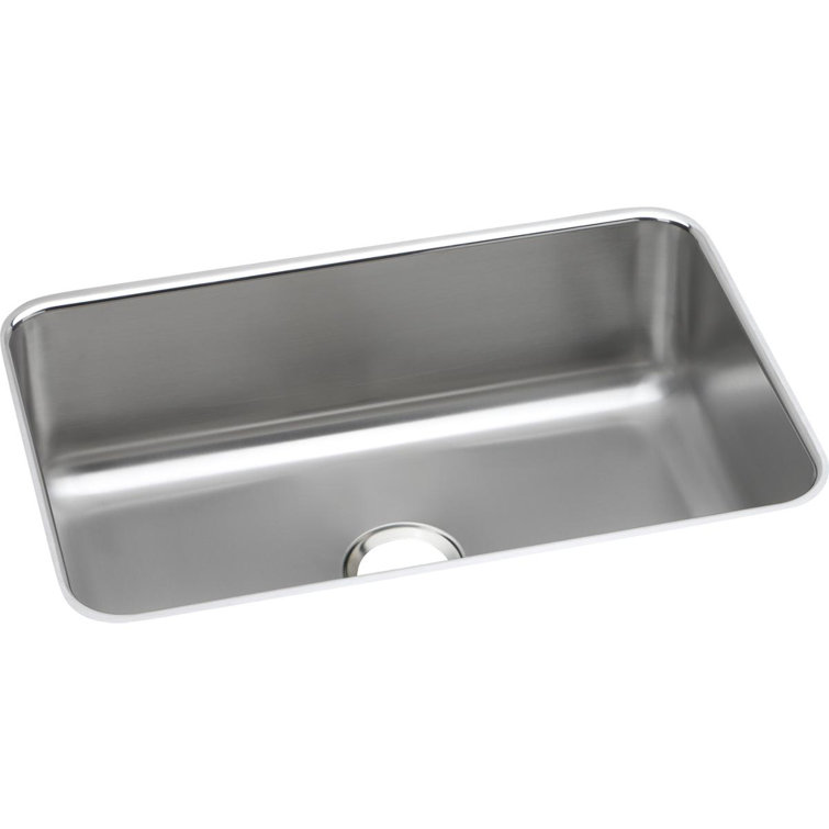 Radiant Satin Stainless Steel Undermount Single Bowl Kitchen Sink