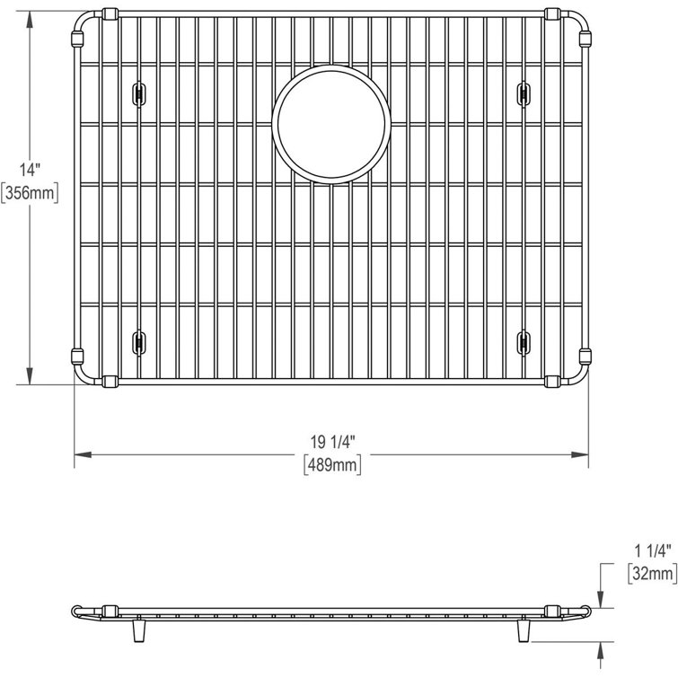 19" x 14" Polished Stainless Steel Kitchen Sink Grid