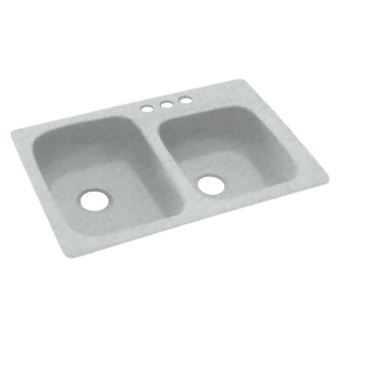 33'' L Double Bowl Solid Surface Kitchen Sink