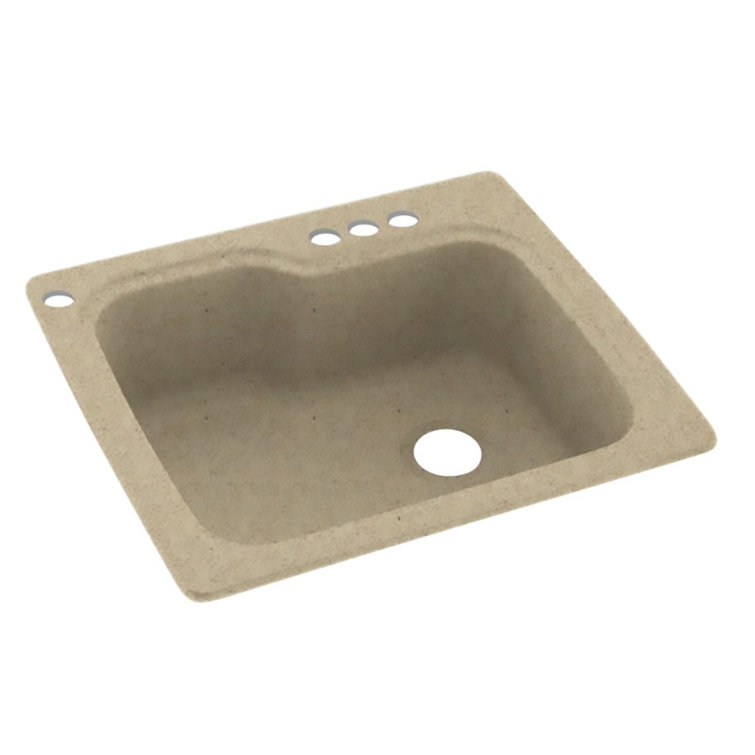 Prairie Matte Solid Surface Single Bowl Kitchen Sink
