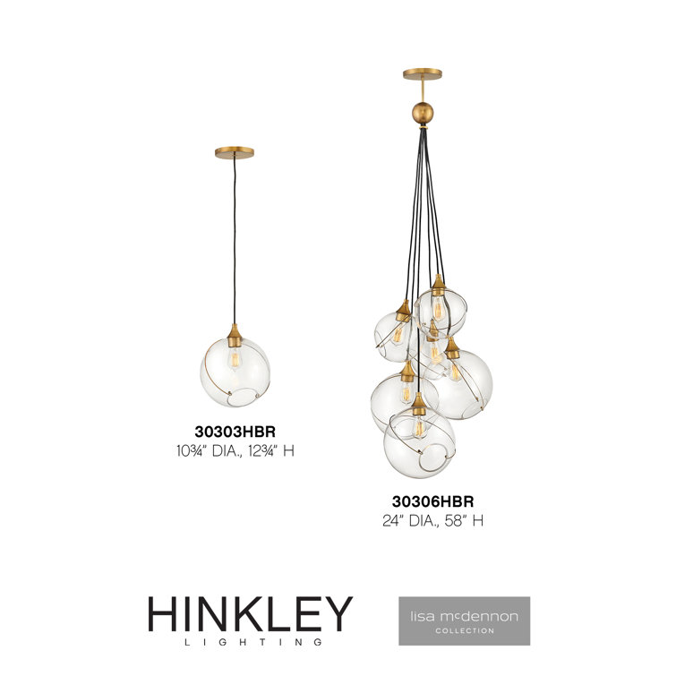Heritage Brass Globe Pendant with Clear Glass Shade