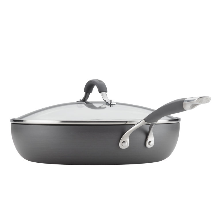 Circulon Radiance 12" Gray Aluminum Nonstick Deep Skillet with Lid