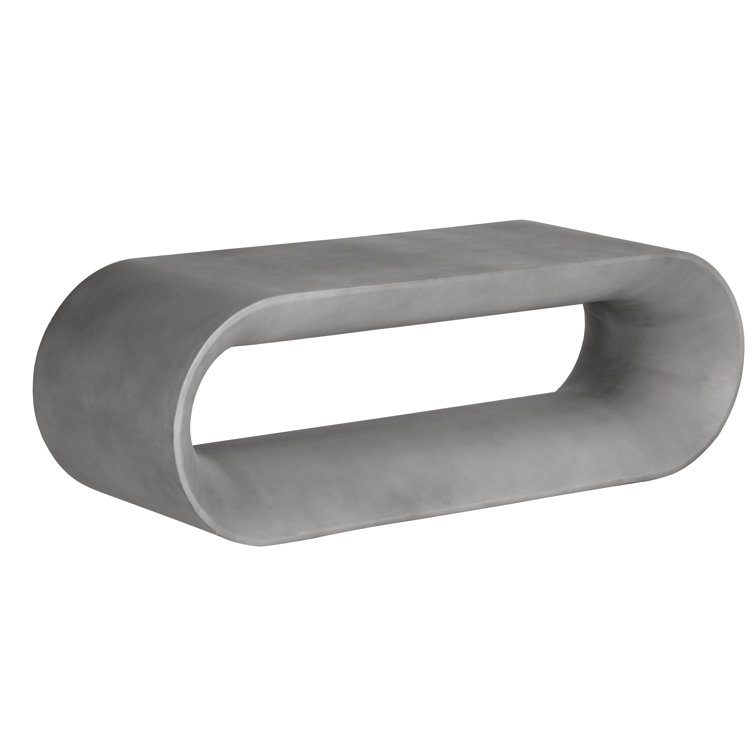 Alfie 56" Gray Concrete Indoor/Outdoor Bench