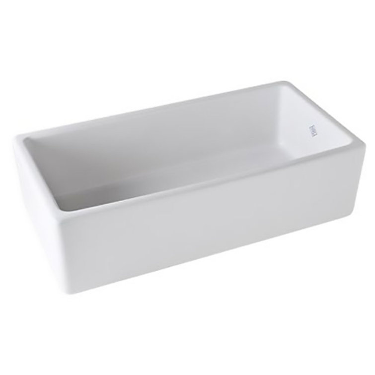 Lancaster 36" White Fireclay Farmhouse Apron Sink