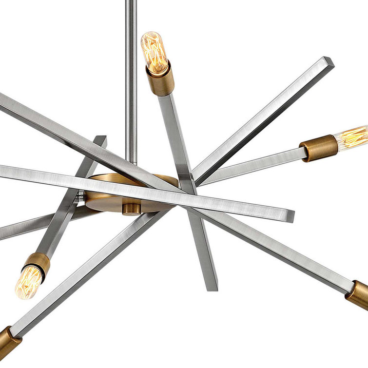 Mini Brushed Nickel 6-Light Sputnik Chandelier