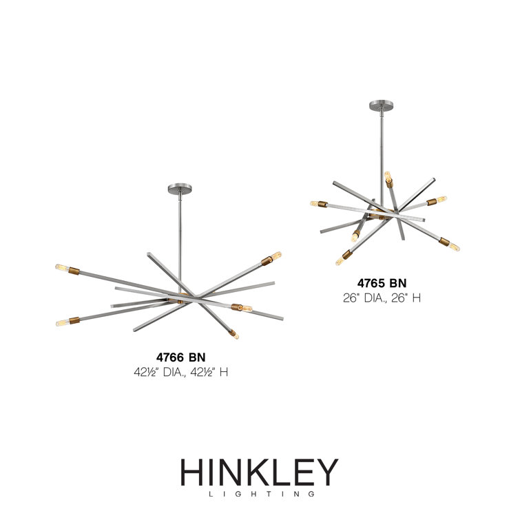 Mini Brushed Nickel 6-Light Sputnik Chandelier