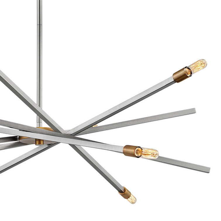 Mini Brushed Nickel 6-Light Sputnik Chandelier