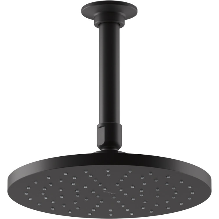 Matte Black 8" Round Ceiling Mounted Rain Showerhead