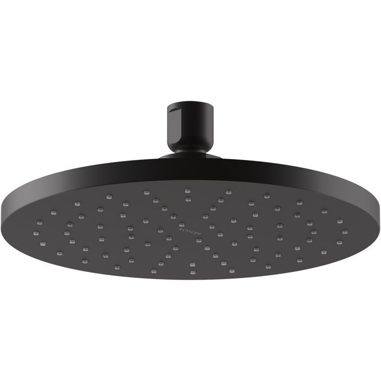 Matte Black 8" Round Ceiling Mounted Rain Showerhead