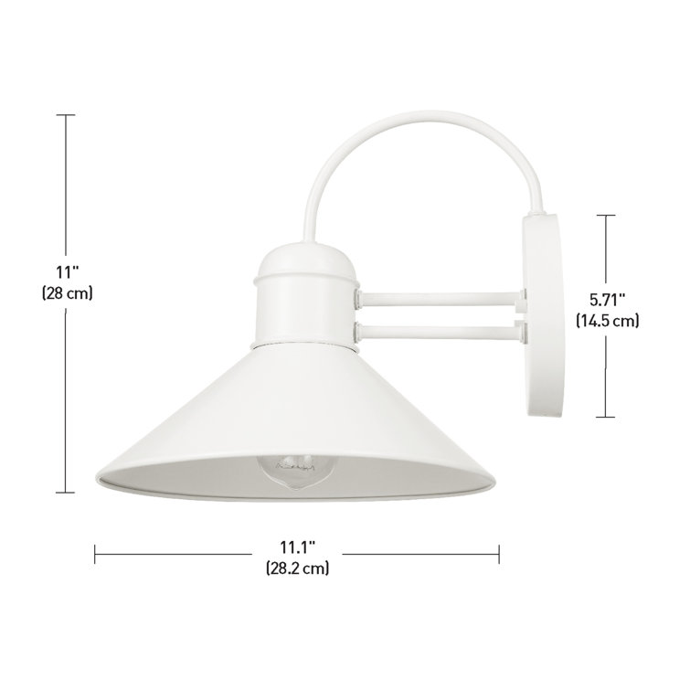 Maxwell 11" Matte White Barnyard-Style Wall Sconce