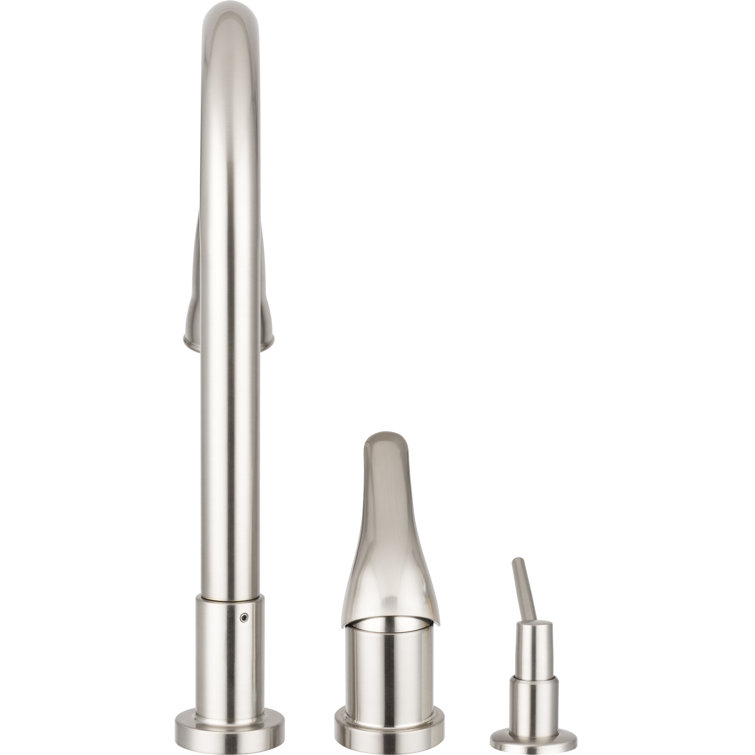 Brushed Nickel Pull-Down Kitchen Faucet with Soap Dispenser