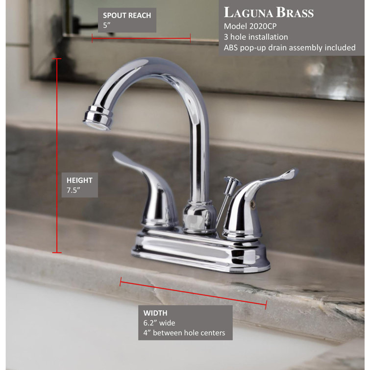 Chrome Finish Two Handle Centerset Lavatory Faucet