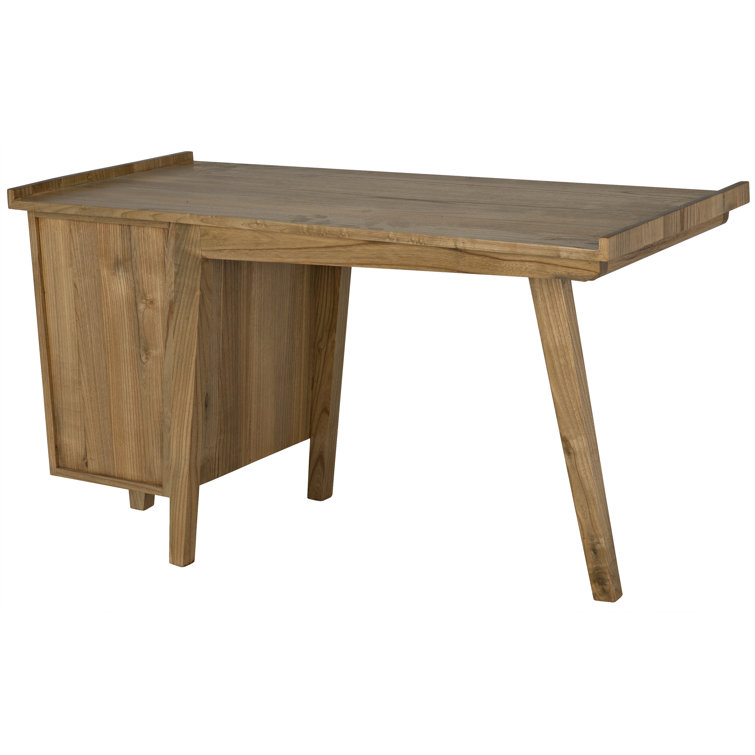 Kennedy 56.5'' Black Solid Wood Writing Desk with Drawer