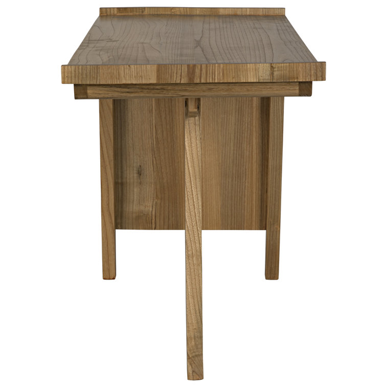 Kennedy 56.5'' Black Solid Wood Writing Desk with Drawer