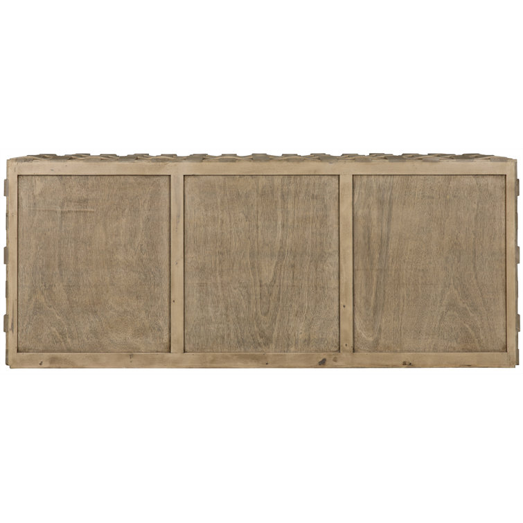 Noir Weave 72'' Bleached Walnut Sideboard with Hidden Drawers