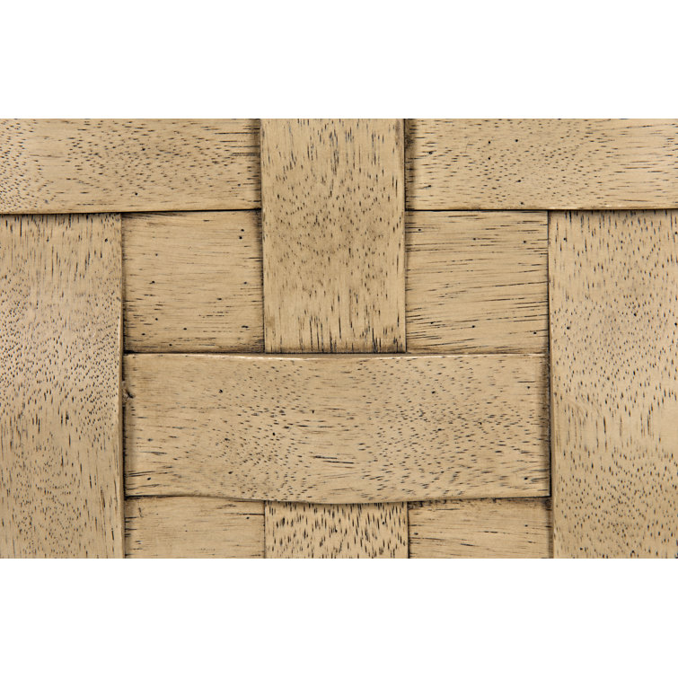 Noir Weave 72'' Bleached Walnut Sideboard with Hidden Drawers