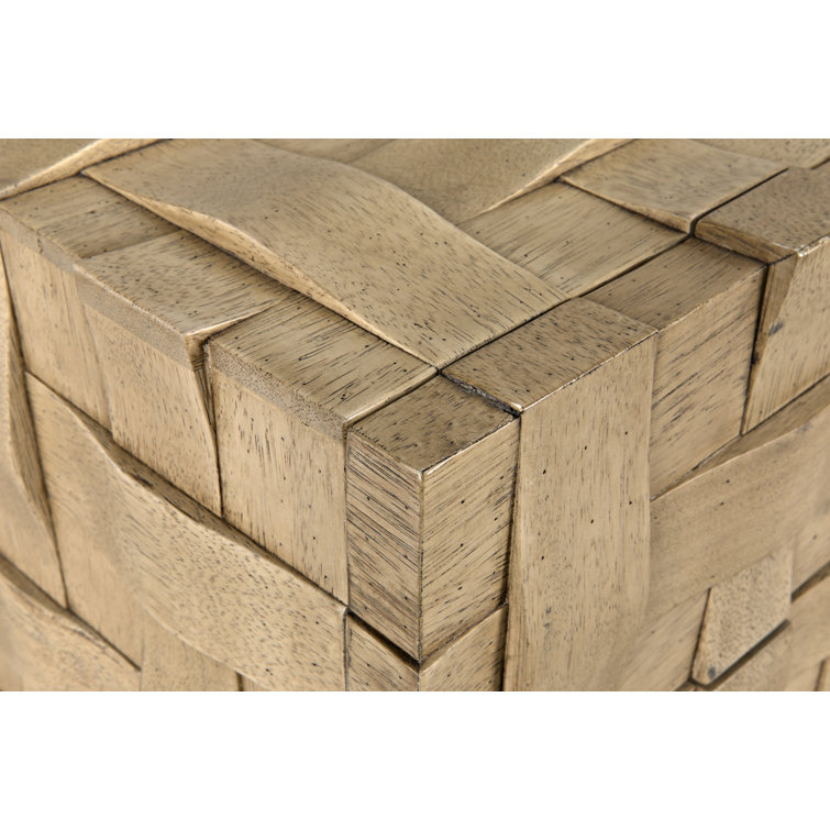 Noir Weave 72'' Bleached Walnut Sideboard with Hidden Drawers
