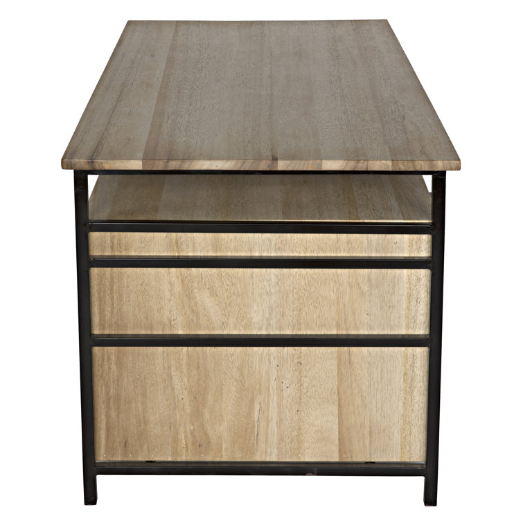Nabucco 60" Black Walnut Writing Desk with Drawer