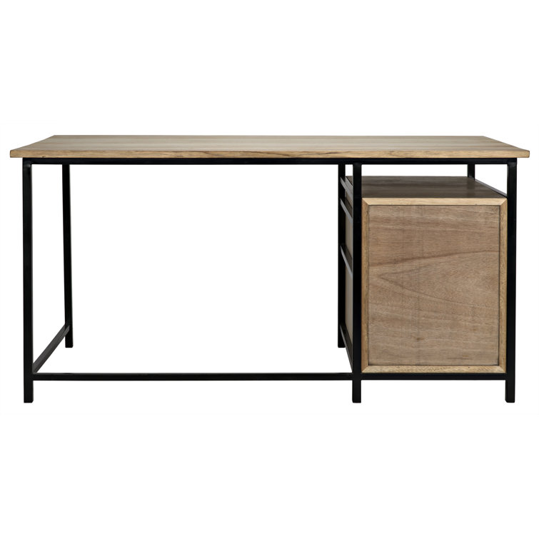 Nabucco 60" Black Walnut Writing Desk with Drawer