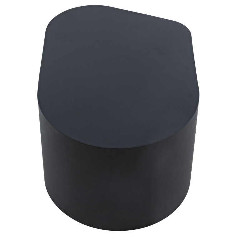 Noir Elegance 35" Matte Black Metal Rectangular Coffee Table