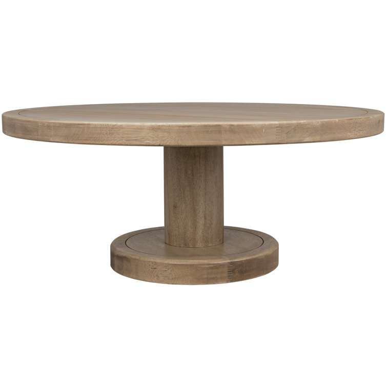 Milena 48" Washed Walnut Round Coffee Table