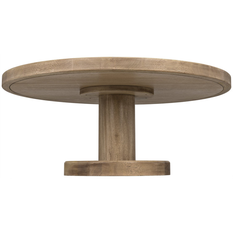 Milena 48" Washed Walnut Round Coffee Table