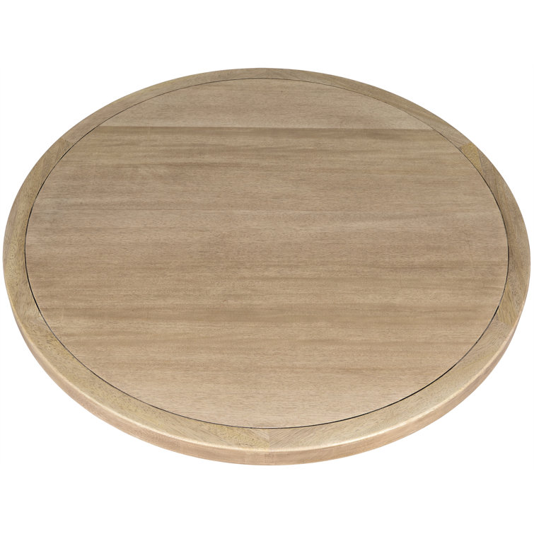 Milena 48" Washed Walnut Round Coffee Table