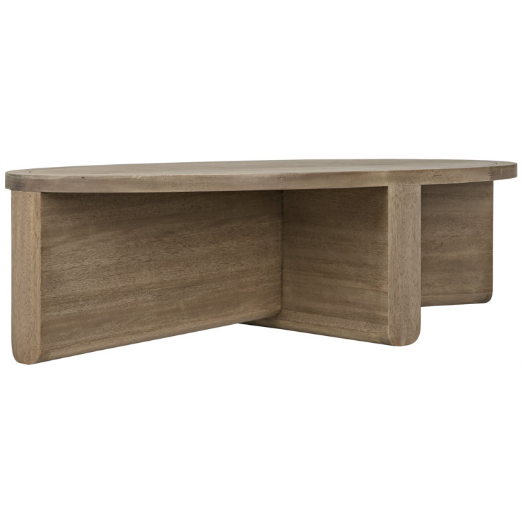 Noir Bast Rectangular Coffee Table in Washed Walnut with Matte Black Metal Teeth