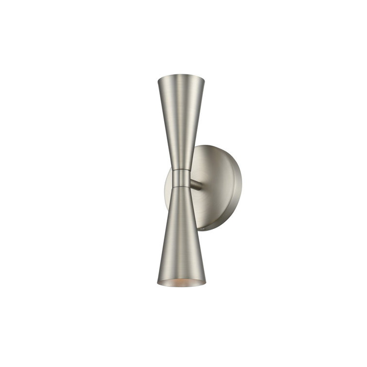 Satin Nickel Dimmable Direct Wired Electric Sconce
