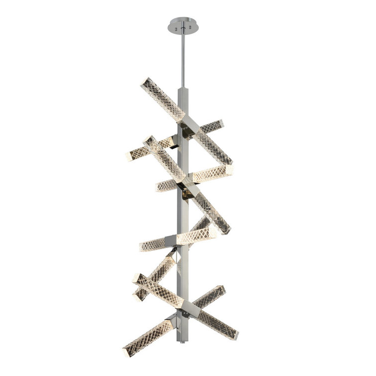 Apollo Chrome Crystal LED Linear Chandelier