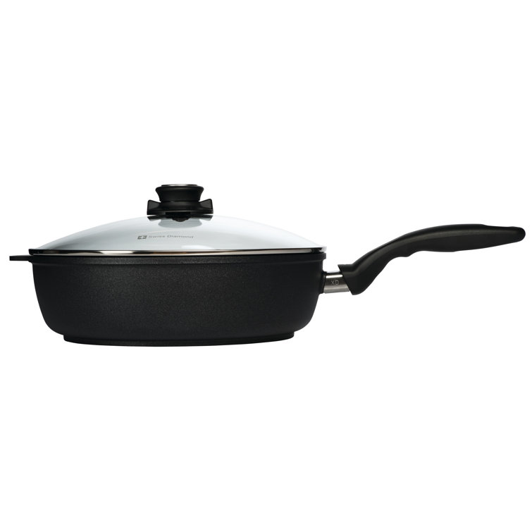 Swiss Diamond 4.3-Quart Nonstick Aluminum Saute Pan with Lid