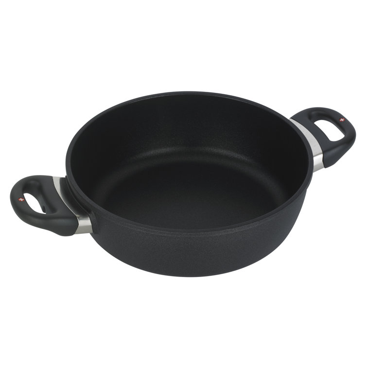3.2 Qt Black Aluminum Non-Stick Induction Casserole with Lid