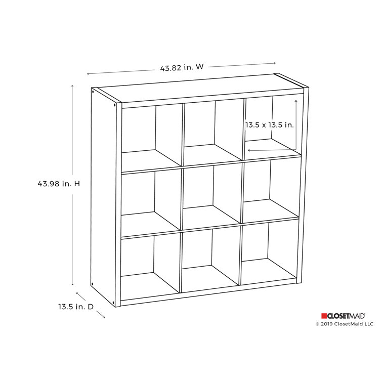 Graphite Gray Heavy Duty 9-Cube Storage Organizer for Kids and Toys