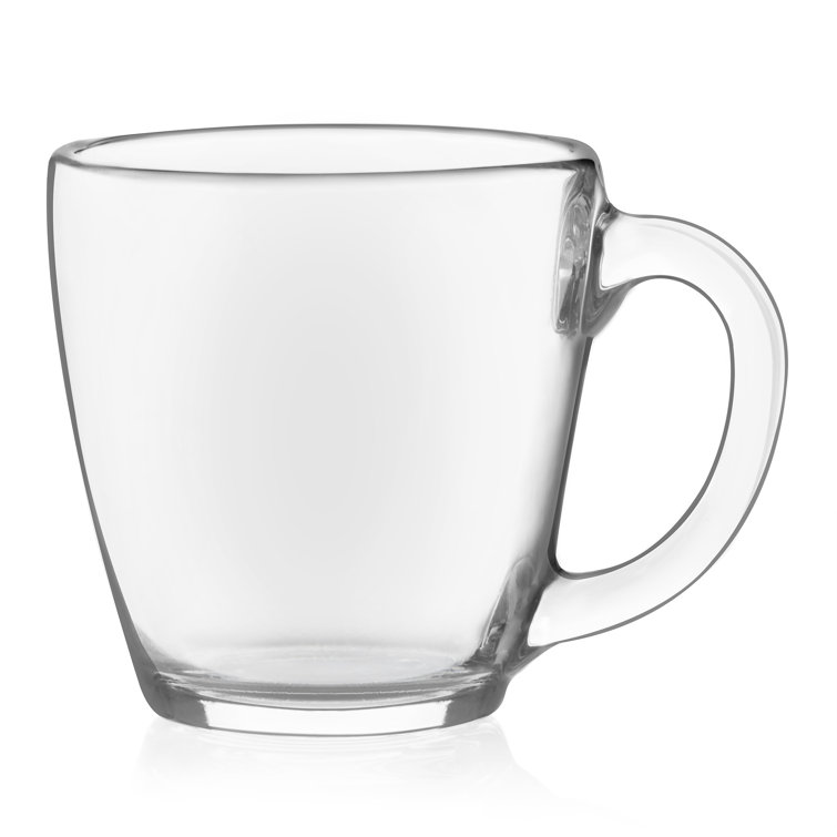 Libbey 15.5 Ounce Clear Glass Tapered Mugs, Set of 8