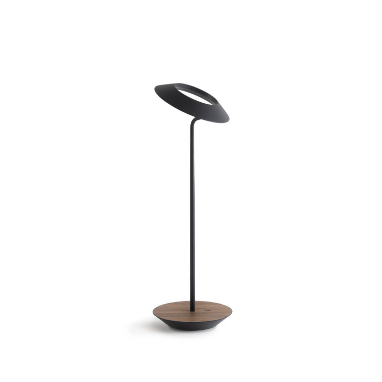 Matte Black and Oiled Walnut Adjustable LED Desk Lamp