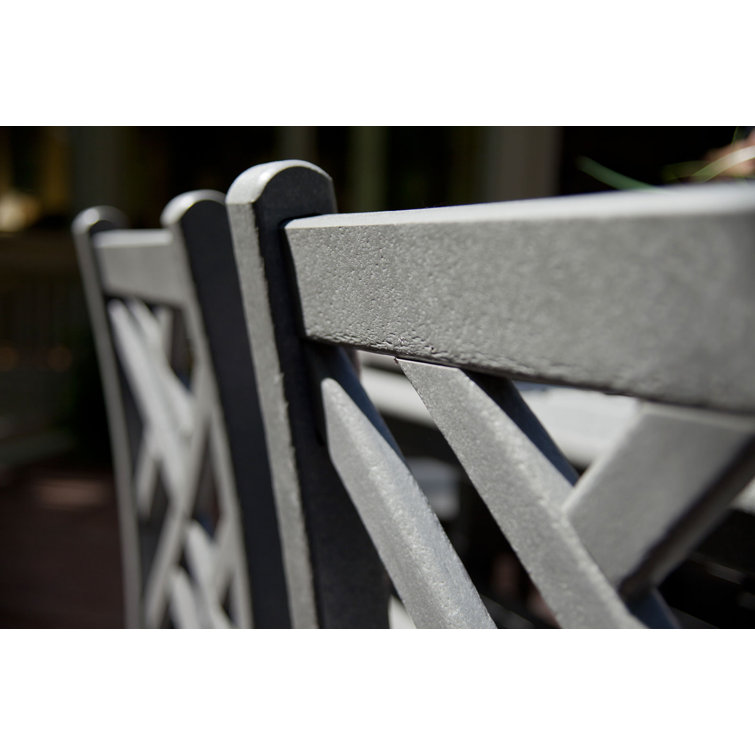Slate Grey Chippendale Outdoor Dining Arm Chair
