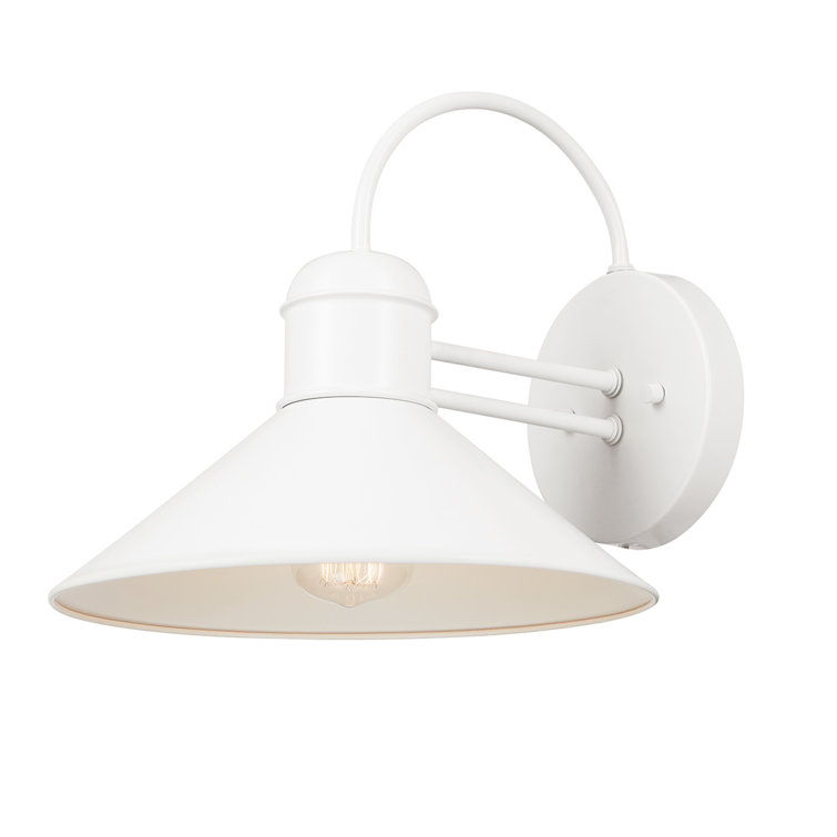 Maxwell 11" Matte White Barnyard-Style Wall Sconce