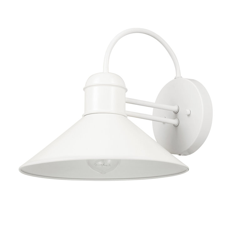 Maxwell 11" Matte White Barnyard-Style Wall Sconce
