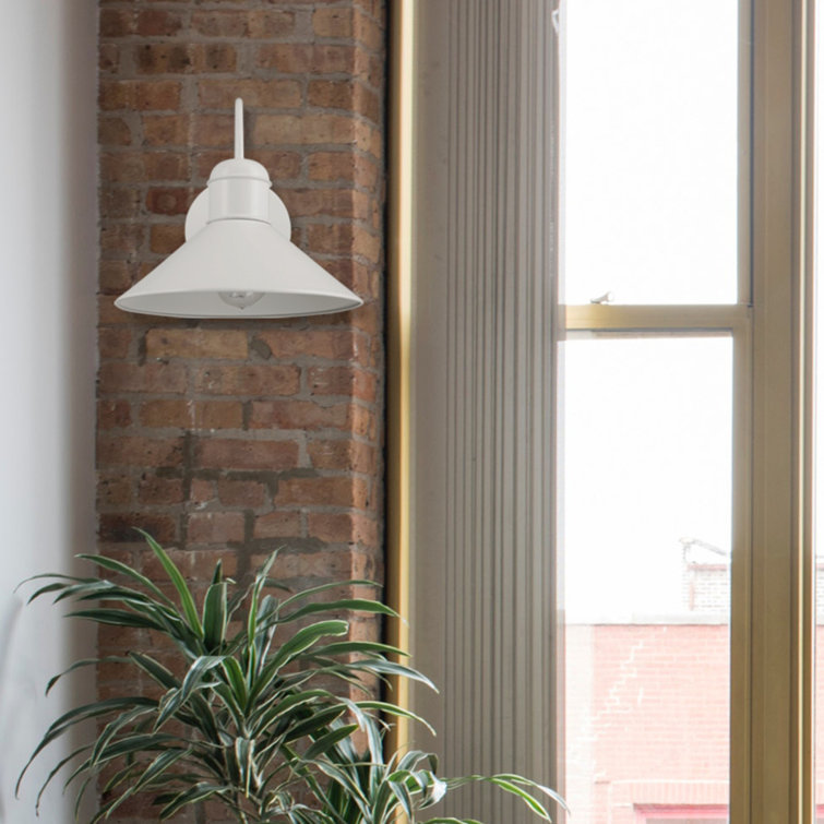 Maxwell 11" Matte White Barnyard-Style Wall Sconce