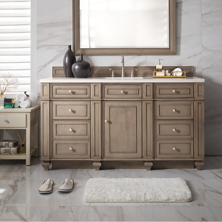 Bristol 60" Dark Wood Single Bathroom Vanity