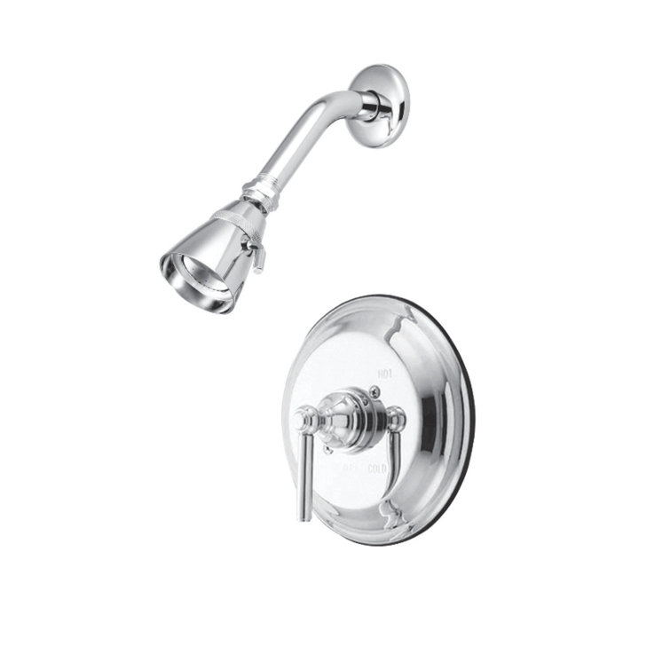 Chrome Wall Mounted Single-Handle Shower Faucet