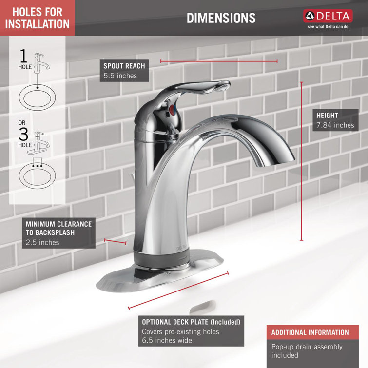 Lahara Chrome Single Handle Touch Bathroom Faucet