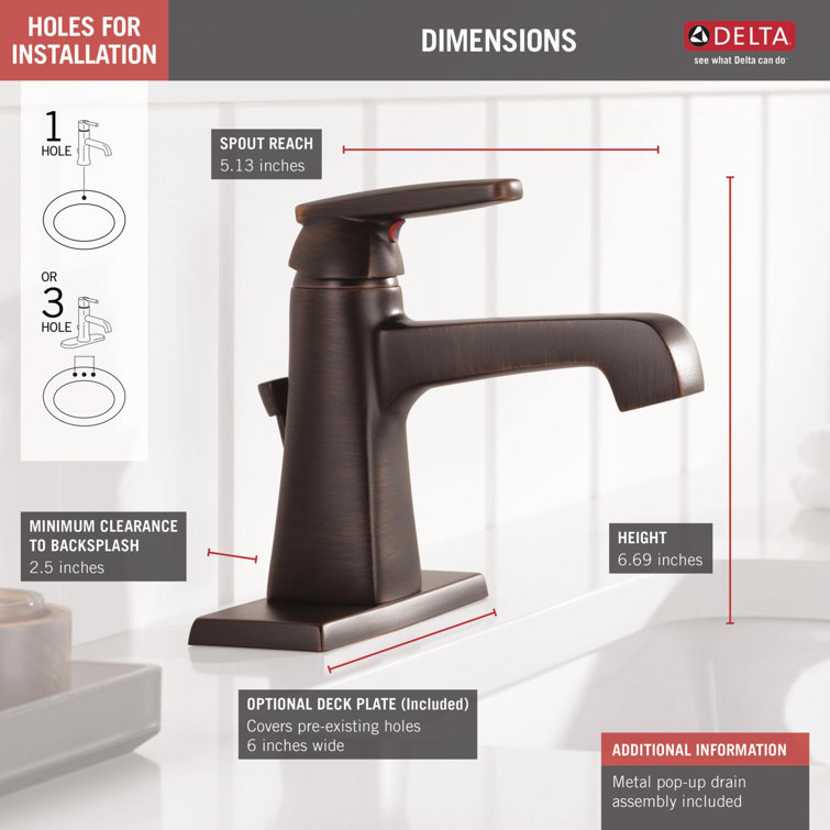 Eco-Friendly Venetian Bronze Single Hole Modern Bathroom Faucet